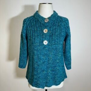 Kintamani by Wind River Chunky Boucle Knit Cardigan Sweater Womens Size Medium M